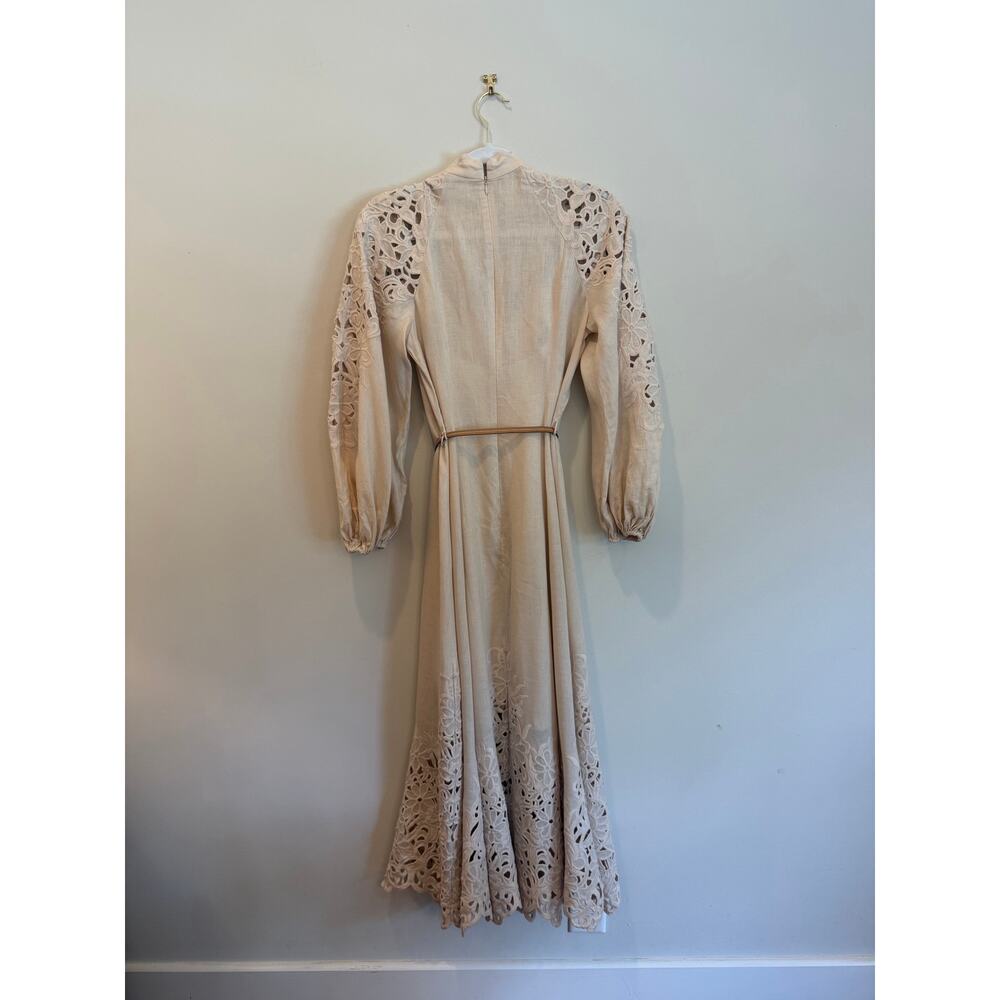 Zimmermann Multi Broderie Anglaise Linen Midi Dress Cream
Excellent - Picture 4 of 5